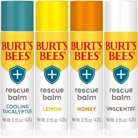 Burt's Bees Lip Balm Rescue 4 Pack