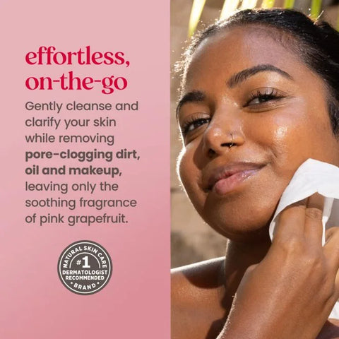 Facial Cleansing Towelettes with Pink Grapefruit