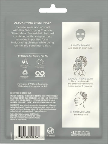 Detoxifying Charcoal Sheet Mask with Honey