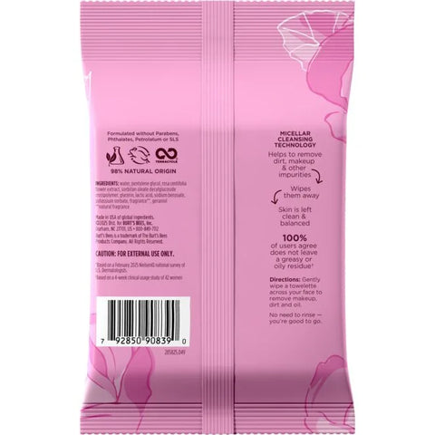 Micellar Makeup Removing Towelettes with Rose Water