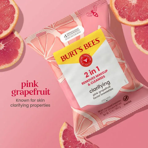 Facial Cleansing Towelettes with Pink Grapefruit