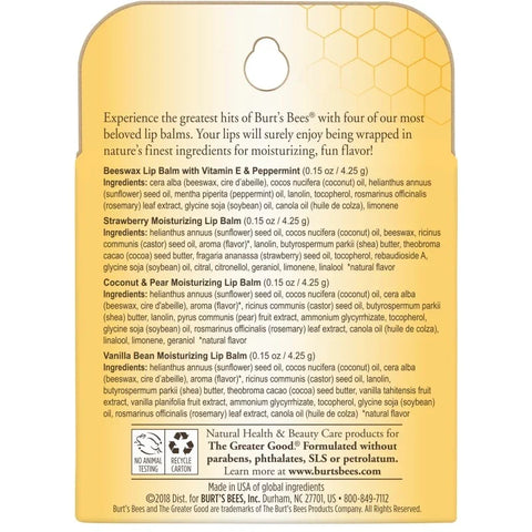 Best of Burt's Lip Balm 4-Pack