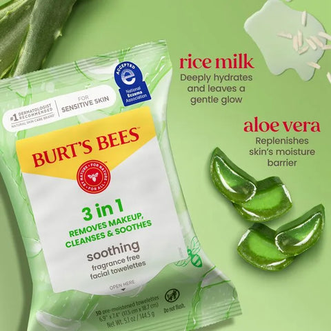 Sensitive Facial Cleansing Towelettes with Aloe Vera