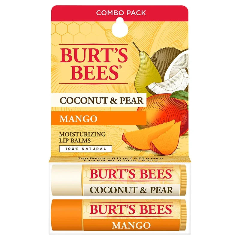 Coconut & Pear/Mango Lip Balm Twin Pack